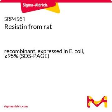 Resistin from rat recombinant, expressed in E. coli, &#8805;95% (SDS-PAGE)