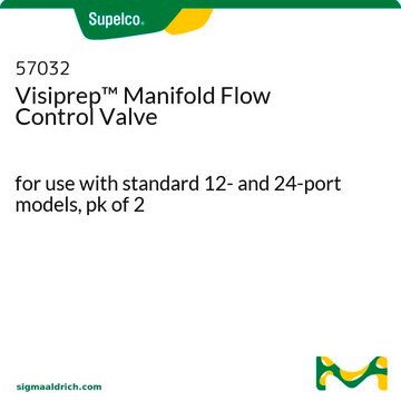 Vanne de contrôle du débit pour collecteur Visiprep&#8482; for use with standard 12- and 24-port models, pk of 2