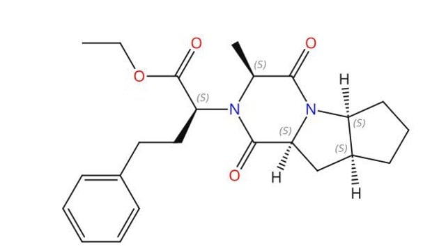 Ethyl (2S)2-[(3S,5aS,8aS, 9aS)-3-methyl-1,4-dioxodecahydro-1H-cyclopenta[e]pyrrolo[1,2-a]pyrazin-2-yl]-4-phenylbutanoate certified reference material, pharmaceutical secondary standard