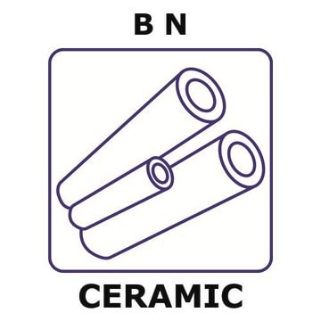 Boron nitride tube, outside diameter 6.4 mm, length 100 mm, wall thickness 2.35&#160;mm