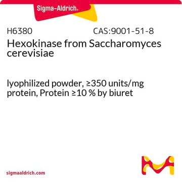 ヘキソキナーゼ from Saccharomyces cerevisiae lyophilized powder, &#8805;350&#160;units/mg protein, Protein &#8805;10&#160;% by biuret