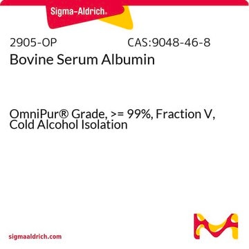 Bovine Serum Albumin OmniPur&#174; Grade, &gt;= 99%, Fraction V, Cold Alcohol Isolation