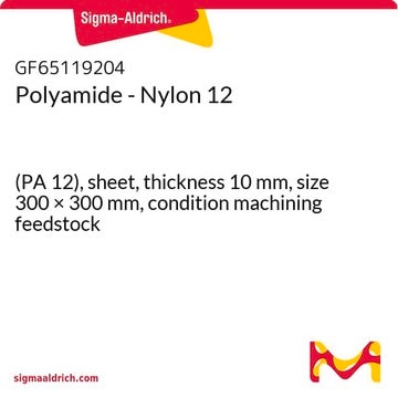 Polyamide - Nylon 12 (PA 12), sheet, thickness 10&#160;mm, size 300 × 300&#160;mm, condition machining feedstock