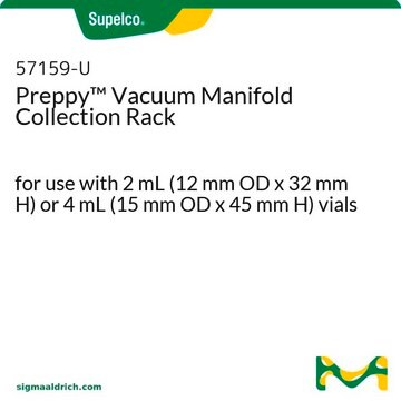 Preppy Vacuum Manifold Collection Rack for use with 2 mL (12 mm OD x 32 mm H) or 4 mL (15 mm OD x 45 mm H) vials