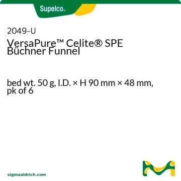 VersaPure&#8482; Celite&#174; SPE Büchner Funnel bed wt. 50&#160;g, I.D. × H 90&#160;mm × 48&#160;mm, pk of 6