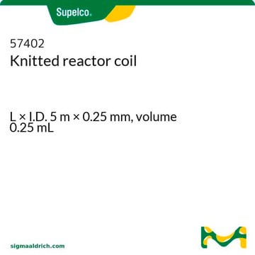 Knitted reactor coil L × I.D. 5&#160;m × 0.25&#160;mm, volume 0.25&#160;mL