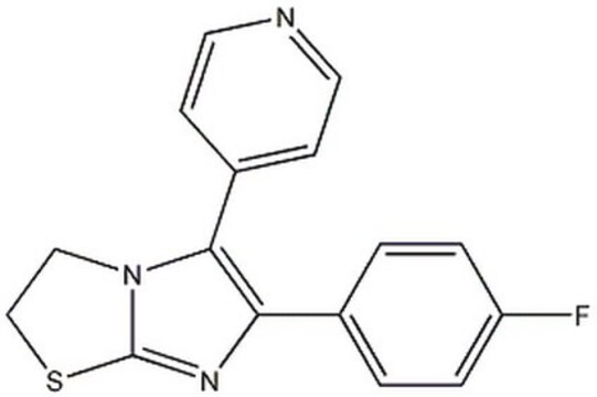 SKF-86002 A cell-permeable, reversible, and ATP-competitive cytokine-suppressive anti-inflammatory drug (CSAID).