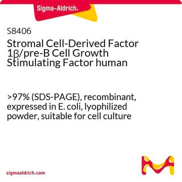 Stromal Cell-Derived Factor 1&#946;/pre-B Cell Growth Stimulating Factor human &gt;97% (SDS-PAGE), recombinant, expressed in E. coli, lyophilized powder, suitable for cell culture