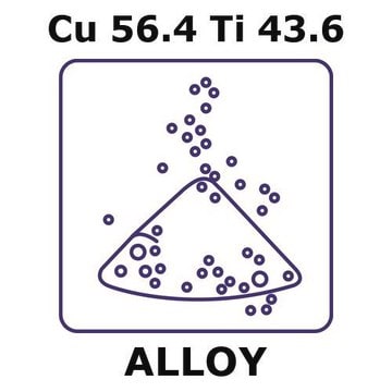 Copper-titanium alloy, Cu56.4Ti43.6 powder, 45micron max. particle size, alloy pre-cursor, 200g