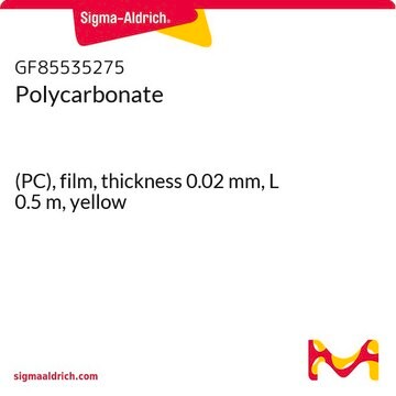 Polycarbonate (PC), film, thickness 0.02&#160;mm, L 0.5&#160;m, yellow