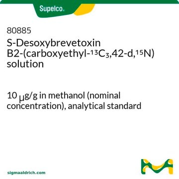 S-Desoxybrevetoxin B2-(carboxyethyl-13C3,42-d,15N) -Lösung 10&#160;&#956;g/g in methanol (nominal concentration), analytical standard