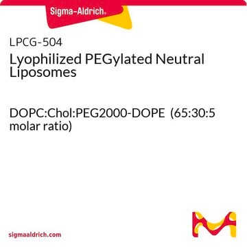 Lyophilized PEGylated Neutral Liposomes DOPC:Chol:PEG2000-DOPE (65:30:5 molar ratio)