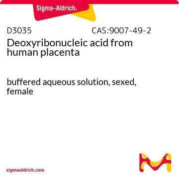 Deoxyribonucleic acid from human placenta buffered aqueous solution, sexed, female