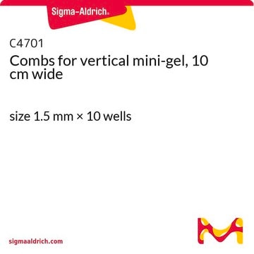 Kämme für vertikales Minigel, Breite 10&nbsp;cm size 1.5&#160;mm × 10&#160;wells