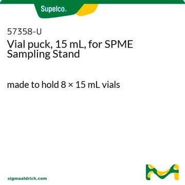 "Puck" pour flacons (vials) de 15&nbsp;ml, pour support d'échantillonnage SPME made to hold 8 × 15 mL vials