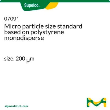 Micro particle size standard based on polystyrene monodisperse size: 200 &#956;m