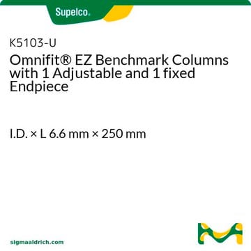 带1个可调节端和1个固定端头的Omnifit&#174; EZ Benchmark色谱柱 I.D. × L 6.6&#160;mm × 250&#160;mm