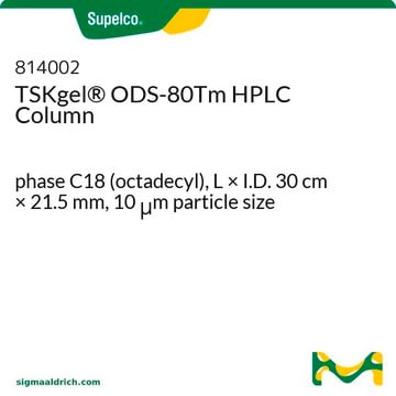 TSKgel&#174; ODS-80Tm HPLC Column phase C18 (octadecyl), L × I.D. 30&#160;cm × 21.5&#160;mm, 10&#160;&#956;m particle size