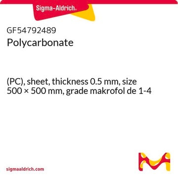 Polycarbonate (PC), sheet, thickness 0.5&#160;mm, size 500 × 500&#160;mm, grade makrofol de 1-4