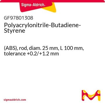 Polyacrylonitrile-Butadiene-Styrene (ABS), rod, diam. 25&#160;mm, L 100&#160;mm, tolerance +0.2/+1.2 mm