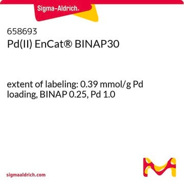 Pd(II) EnCat&#174; BINAP30 extent of labeling: 0.39&#160;mmol/g Pd loading, BINAP 0.25, Pd 1.0