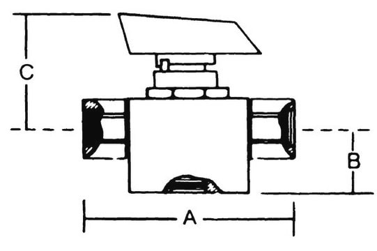 Kugelventil, 1/4&nbsp;in. NPTF, Edelstahl