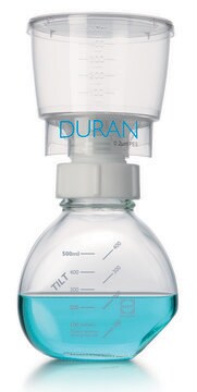 DURAN&#174; Bottle Top Vacuum Filter Funnels capacity 500&#160;mL, thread for GL 45, polyethersulfone membrane, pore size 0.1&#160;&#956;m, filter diam. 90&#160;mm, sterile