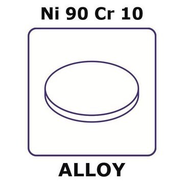 T1 - 熱電対合金、Ni90Cr10 microfoil, 10mm disks, 1&#956;m thinness, permanent mylar 3.5&#956;m support