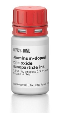 Aluminum-doped zinc oxide nanoparticle ink 2.5 wt. %, viscosity 2.5 cP, work function -4.3eV