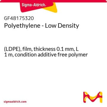 Polyethylene - Low Density (LDPE), film, thickness 0.1&#160;mm, L 1&#160;m, condition additive free polymer