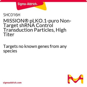 MISSION&#174; pLKO.1-puro Non-Target shRNA Control Transduction Particles, High Titer Targets no known genes from any species