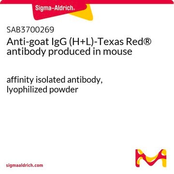 Anti-goat IgG (H+L)-Texas Red&#174; antibody produced in mouse affinity isolated antibody, lyophilized powder