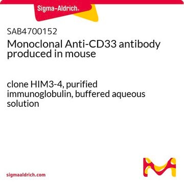 Monoclonal Anti-CD33 antibody produced in mouse clone HIM3-4, purified immunoglobulin, buffered aqueous solution