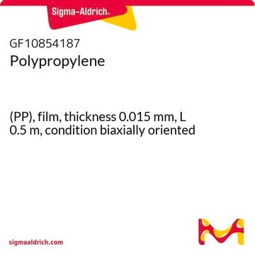 Polypropylene (PP), film, thickness 0.015&#160;mm, L 0.5&#160;m, condition biaxially oriented