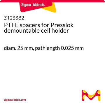 PTFE-Distanzstücke für den abmontierbaren Presslok Zellenhalter diam. 25&#160;mm, pathlength 0.025&#160;mm