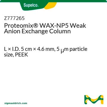 Proteomix&#174; WAX-NP5 Weak Anion Exchange Column L × I.D. 5&#160;cm × 4.6&#160;mm, 5&#160;&#956;m particle size, PEEK