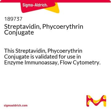 Streptavidin, Phycoerythrin Conjugate This Streptavidin, Phycoerythrin Conjugate is validated for use in Enzyme Immunoassay, Flow Cytometry.