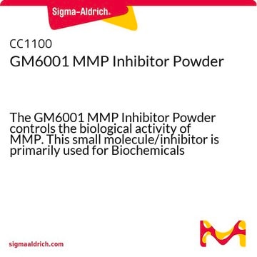 GM6001 MMP Inhibitor Powder The GM6001 MMP Inhibitor Powder controls the biological activity of MMP. This small molecule/inhibitor is primarily used for Biochemicals applications.