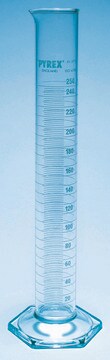 Pyrex&#174; measuring cylinder with spout, Class B volume 100&#160;mL