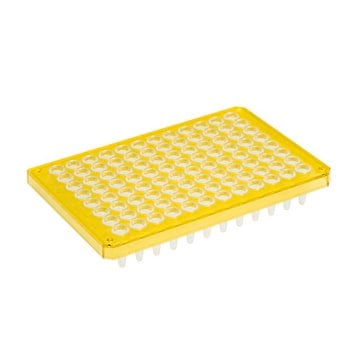 Eppendorf twin.tec&#174; PCR Plates 96 semi skirted, maximum volume 250&#160;&#956;L, yellow, pkg of 25&#160;ea