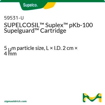 SUPELCOSIL&#8482; Suplex pKb-100 Supelguard Kartusche 5&#160;&#956;m particle size, L × I.D. 2&#160;cm × 4&#160;mm, pkg of 1&#160;kit