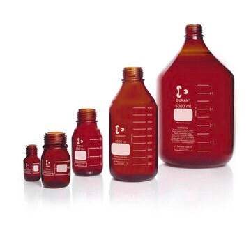 DURAN&#174; graduated amber laboratory bottle without cap, round amber glass bottle, bottle capacity (10&#160;mL), non-sterile