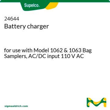 Battery charger for use with Model 1062 &amp; 1063 Bag Samplers, AC/DC input 110 V AC