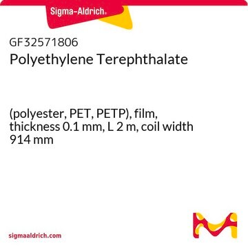 Polyethylene Terephthalate (polyester, PET, PETP), film, thickness 0.1&#160;mm, L 2&#160;m, coil width 914&#160;mm