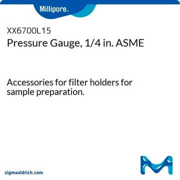 Manomètre ASME, NPTM&nbsp;1/4" Accessories for filter holders for sample preparation.