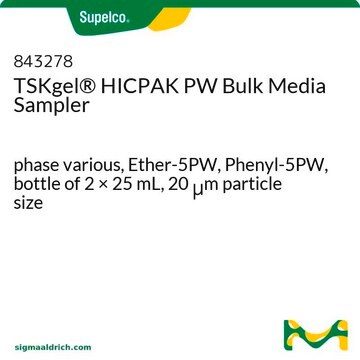 TSKgel&#174; HICPAK PW Bulk Media Sampler phase various, Ether-5PW, Phenyl-5PW, bottle of 2 × 25&#160;mL, 20&#160;&#956;m particle size