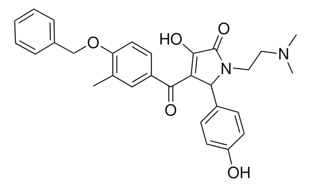 4-[4-(BENZYLOXY)-3-METHYLBENZOYL]-1-[2-(DIMETHYLAMINO)ETHYL]-3-HYDROXY-5-(4-HYDROXYPHENYL)-1,5-DIHYDRO-2H-PYRROL-2-ONE AldrichCPR