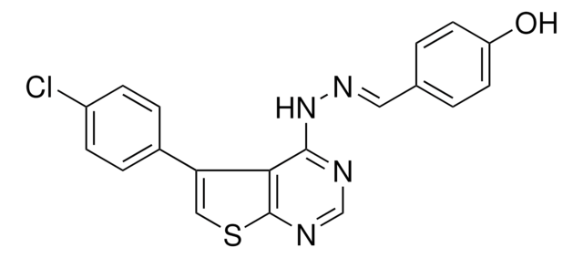 4-HYDROXYBENZALDEHYDE (5-(4-CHLOROPHENYL)THIENO(2,3-D)PYRIMIDIN-4-YL)HYDRAZONE AldrichCPR