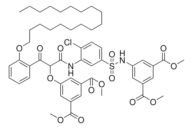 DIMETHYL 5-({[3-({2-[3,5-BIS(METHOXYCARBONYL)PHENOXY]-3-[2-(OCTADECYLOXY)PHENYL]-3-OXOPROPANOYL}AMINO)-4-CHLOROPHENYL]SULFONYL}AMINO)ISOPHTHALATE AldrichCPR