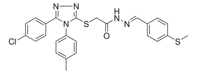 2-{[5-(4-CHLOROPHENYL)-4-(4-METHYLPHENYL)-4H-1,2,4-TRIAZOL-3-YL]SULFANYL}-N'-{(E)-[4-(METHYLSULFANYL)PHENYL]METHYLIDENE}ACETOHYDRAZIDE AldrichCPR